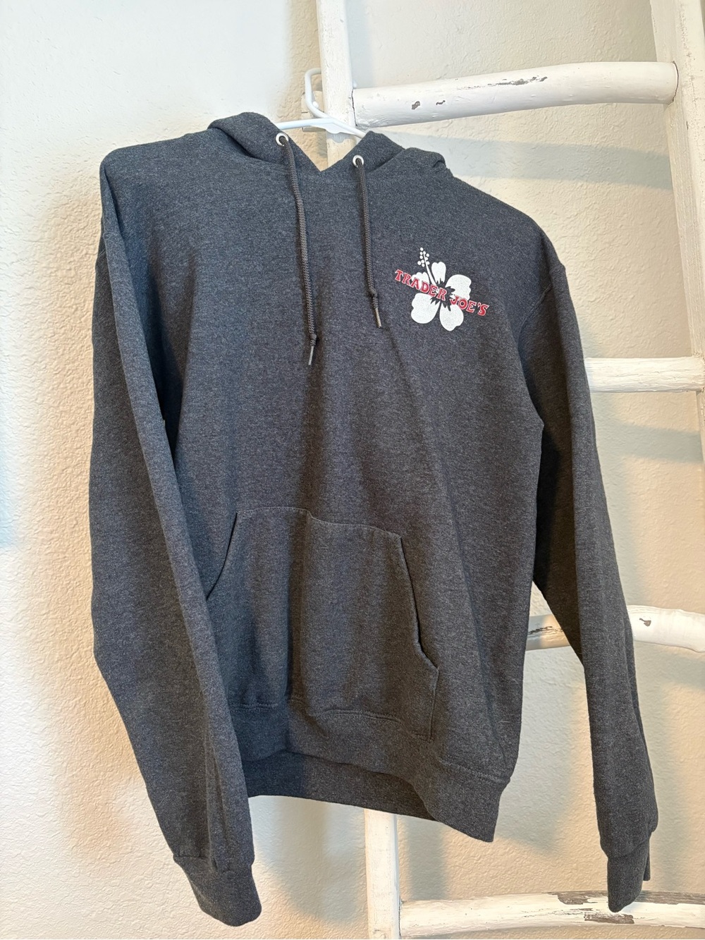 Trader Joe’s Hoodie. Charcoal Grey. Small